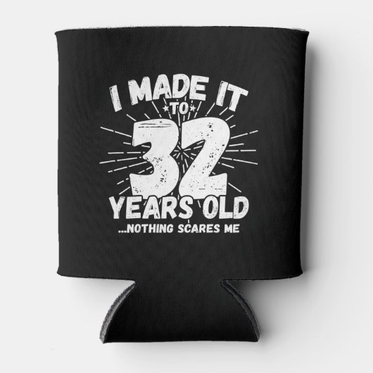 32おもしろい誕生日引用文皮肉32歳 缶クーラー (正面)