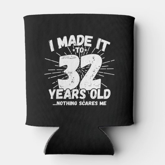 32おもしろい誕生日引用文皮肉32歳 缶クーラー (裏面)