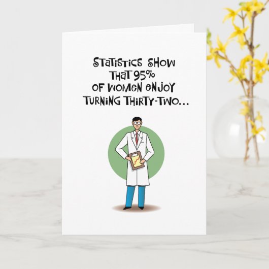 32おもしろい誕生日 カード (黄色い花)