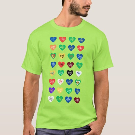 32の愛情あふれるアイルランドのカントリーカラー Tシャツ (正面)