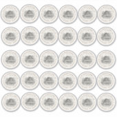 32インチ透明ビニールハニカムラベル シール (正面)