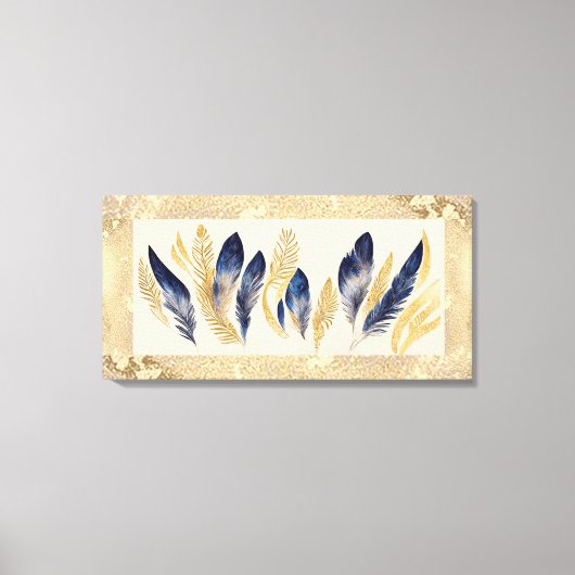 32インチX 16インチの羽の鳥 キャンバスプリント (正面)