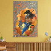 32インチx 48インチ前面 キャンバスプリント (インサイチュ (リビング))