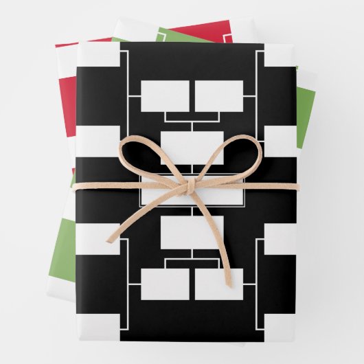 32チームスタートのためのスポーツトーナメントブラケット ラッピングペーパーシート (インサイチュ)