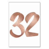 32テーブル番号白色メタリックピンクローズ金ゴールド テーブルナンバー (裏面)
