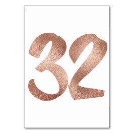 32テーブル番号白色メタリックピンクローズ金ゴールド テーブルナンバー