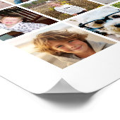 32フォトコラージュモダンスクエア白黒 ポスター (角)