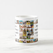 32フォトパーソナライズされたコラージュカスタム引用文 コーヒーマグカップ (中央)