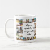 32フォトパーソナライズされたコラージュカスタム引用文 コーヒーマグカップ (左)