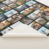 32フォトパーソナライズされたコラージュフリースブランケット シェルパブランケット (3/4)