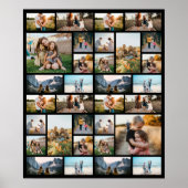 32フォトパーソナライズされたコラージュ ポスター (正面)