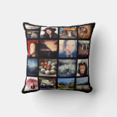32個のInstagramフォトコラージュを作成 クッション (裏面)