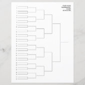 32名の選手のための大会ドロー・テンプレートシート (裏面)