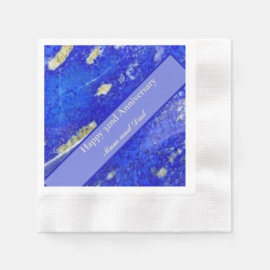 32周年編結婚集（編集可能） 縁ありカクテルナプキン (正面)