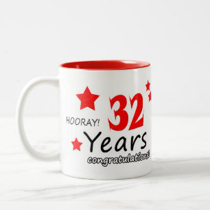 32周年記念32結婚周年 ツートーンマグカップ