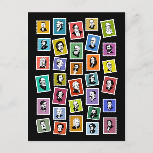 32図式ポートレートもっとも偉大作成 ポストカード (正面)