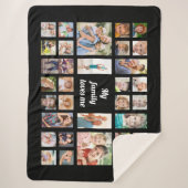 32家族のフォトコラージュを作成する シェルパブランケット (正面)