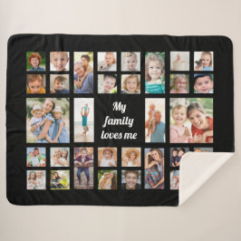 32家族のフォトコラージュを作成する シェルパブランケット