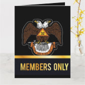 32度メイソンへの挨拶 カード (黄色い花)