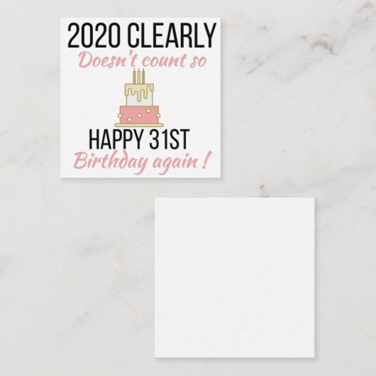 32日誕生日32おもしろい日カード エンクロージャーカード (正面/裏面)