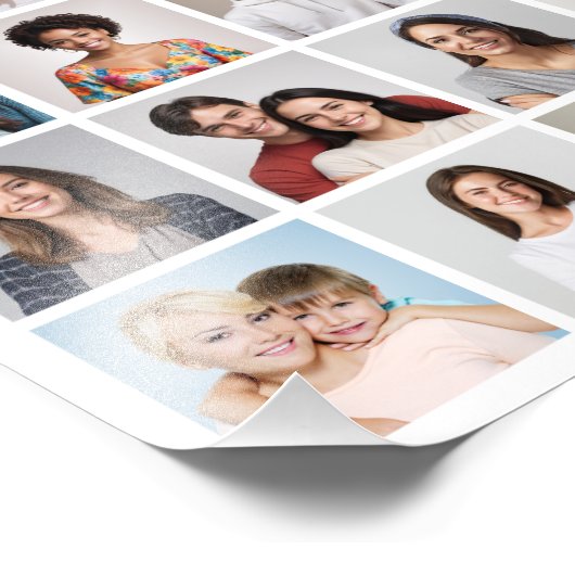 32枚のフォトコラージュ写真の拡大を作成 フォトプリント (角)