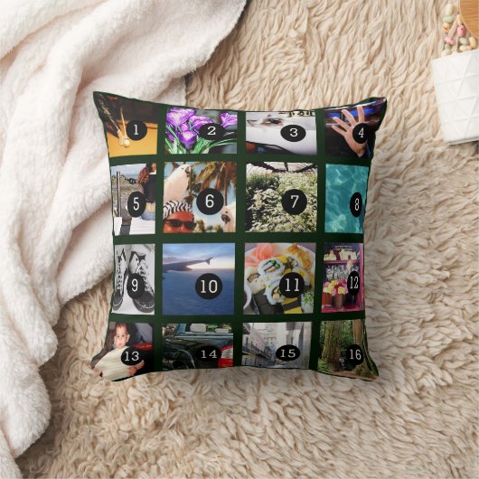 32枚の画像で自分の写真を簡単に作れる クッション (ブランケット)
