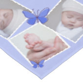 32正方形の画像フォトコラージュ青い蝶 テーブルクロス (アングル)