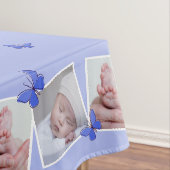 32正方形の画像フォトコラージュ青い蝶 テーブルクロス (インサイチュ)