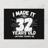 32歳の皮肉なミーム 面白い32歳の誕生日 ポストカード (正面)