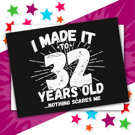 32歳の皮肉なミーム 面白い32歳の誕生日 ポストカード