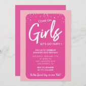 32歳の誕生日の招待ピフェミニンッかわいらしク 招待状 (正面/裏面)