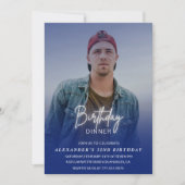 32歳の誕生日ディナーの招待状　写真　男性 招待状 (正面)