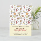 32歳の誕生日招待状カクテルパターン 招待状 (スタンド正面)