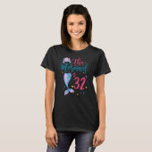 32歳メルメイド女王32番目の誕生日女の子 Tシャツ (正面フル)
