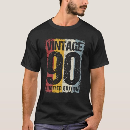 32歳ヴィンテージ1990 32番目の誕生日装飾 Tシャツ (正面)