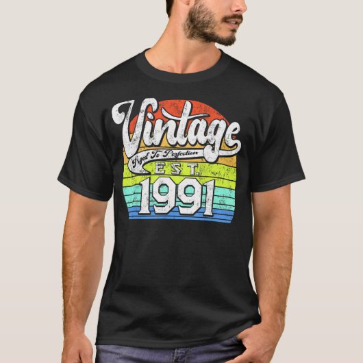 32歳ヴィンテージ1991年32誕生日 Tシャツ (正面)