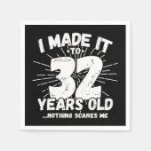 32歳皮肉ミームおもしろい32日誕生日 スタンダードカクテルナプキン (正面)