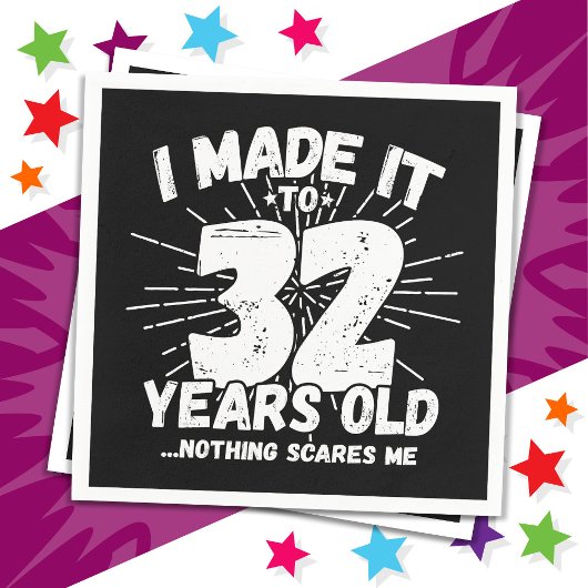32歳皮肉ミームおもしろい32日誕生日 スタンダードカクテルナプキン