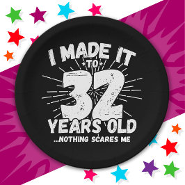 32歳皮肉ミームおもしろい32日誕生日 ペーパープレート