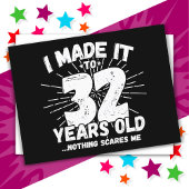 32歳皮肉屋のミーム面白い32歳誕生日 ポストカード