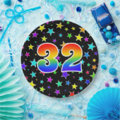 32番目のイベントはっきりした:,おもしろい, カラフル Rainbow 32 ペーパープレート (パーティー)