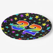 32番目のイベントはっきりした:,おもしろい, カラフル Rainbow 32 ペーパープレート (アングル)