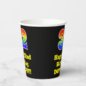 32番目の誕生日カラフル:,おもしろい,エキサイティング, Rainbow 32 紙コップ (左)