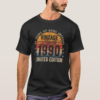 32番目の誕生日ギフトヴィンテージ1990年4月32歳 Tシャツ