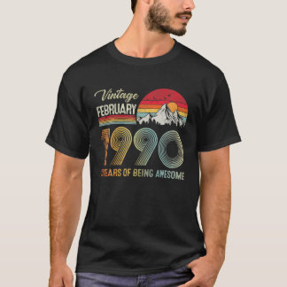 32番目の誕生日ヴィンテージ1990年2月32歳F Tシャツ