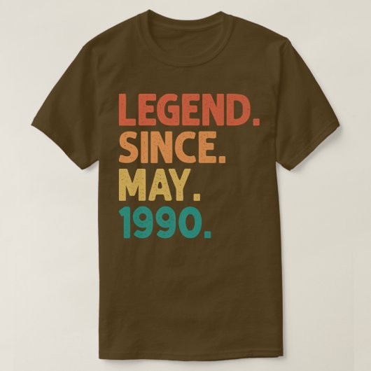 32番目の誕生日伝説1990年5月以来32歳V Tシャツ (デザイン正面)