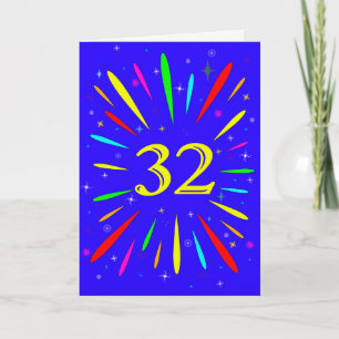 32番目の誕生日爆発カード カード