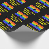 32番目の誕生日:おもしろい、カラフルレインボーインスパイア# 32 ラッピングペーパー (角)