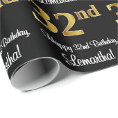 32番目の誕生日:エレガント豪華なフェイク金ゴールドルック# ラッピングペーパー (ロールコーナー)