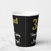 32番目の誕生日-エレガント豪華なフェイク金ゴールドルック# 紙コップ (右)